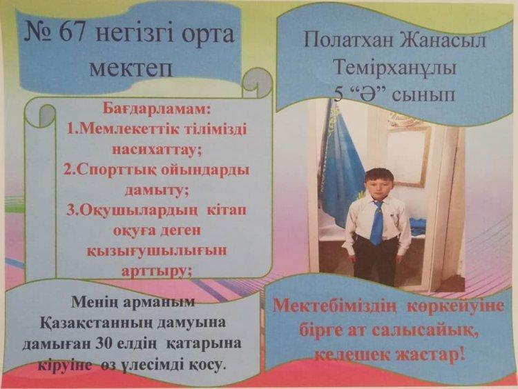 Полатхан Жанасыл Темірханұлы Өзін-өзі басқару ұйымына  үміткер